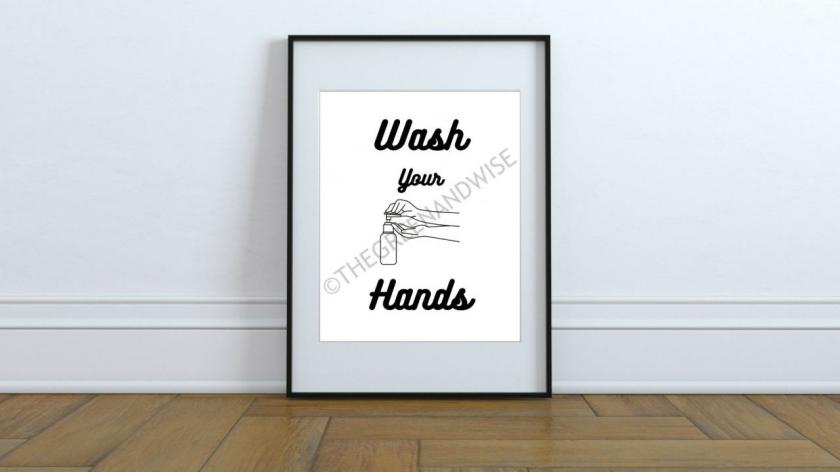 Art Prints | Wash Your Hands Wall Art, Printable Download Art Prints Art Prints