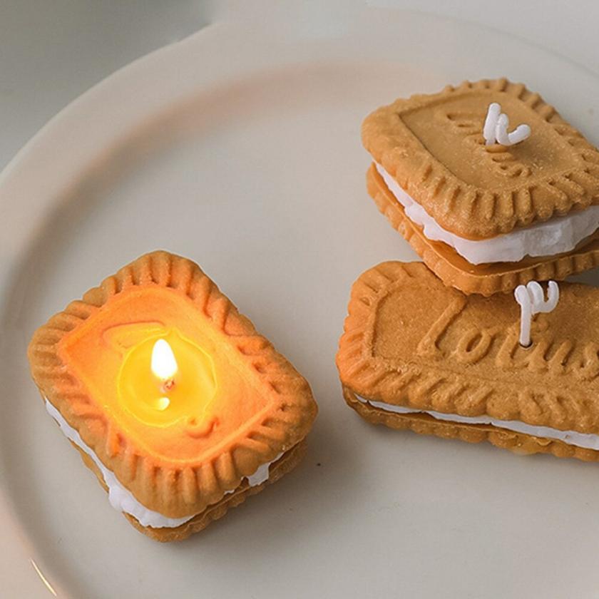 Candles | 1Pc Biscuit Scented Candles Desktop Ornaments Scented Food Shape Candles Candles Candles