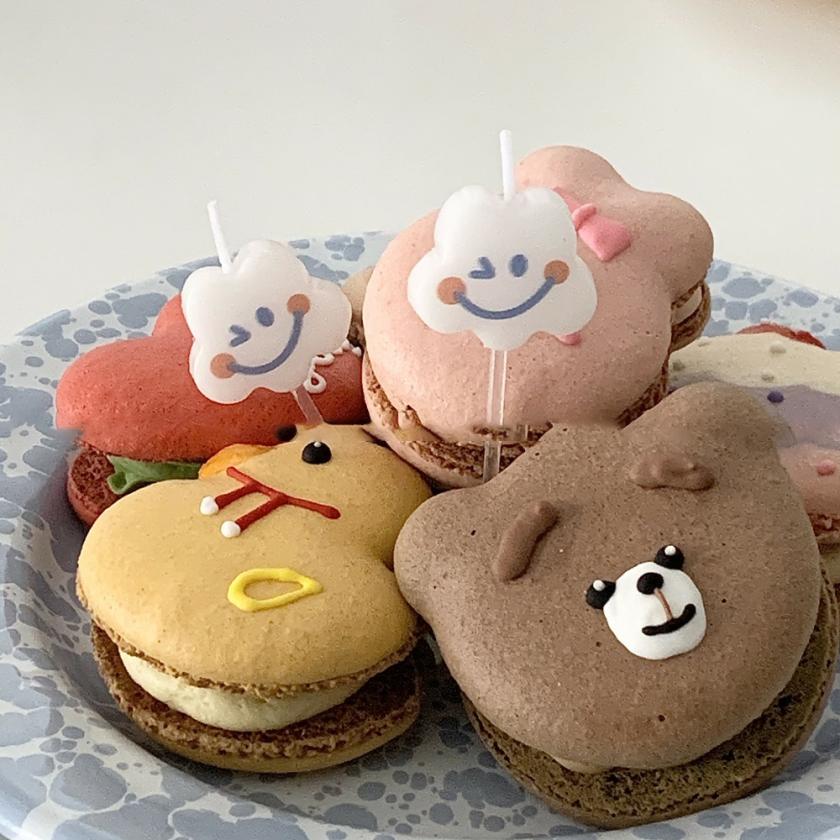 Candles | 5Pcs/Pack Korean Ins Style Cute Cloud Smiley Face Birthday Cake Candle Candles Candles