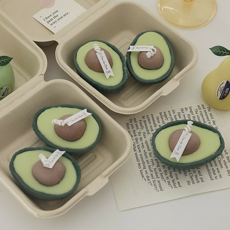 Candles | Avocado Scented Candles Mini Wedding Gift Candle Cute Home Decoration Candles Candles