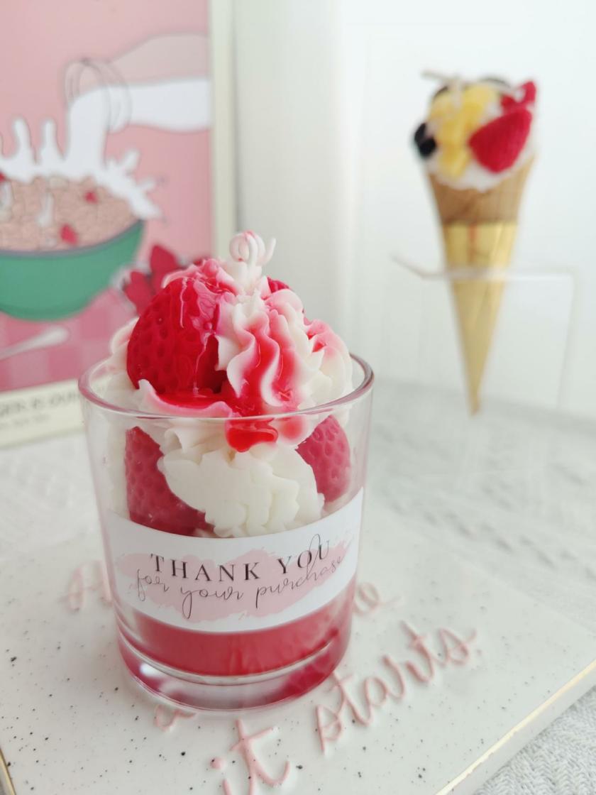 Candles | Dcc0013 Strawberry Chocolate Cookies Macaron Cherry Blossom Tulip Ocean Fish Tail Handmade Cup Wax Soy Wax Scented Candle Candles Candles