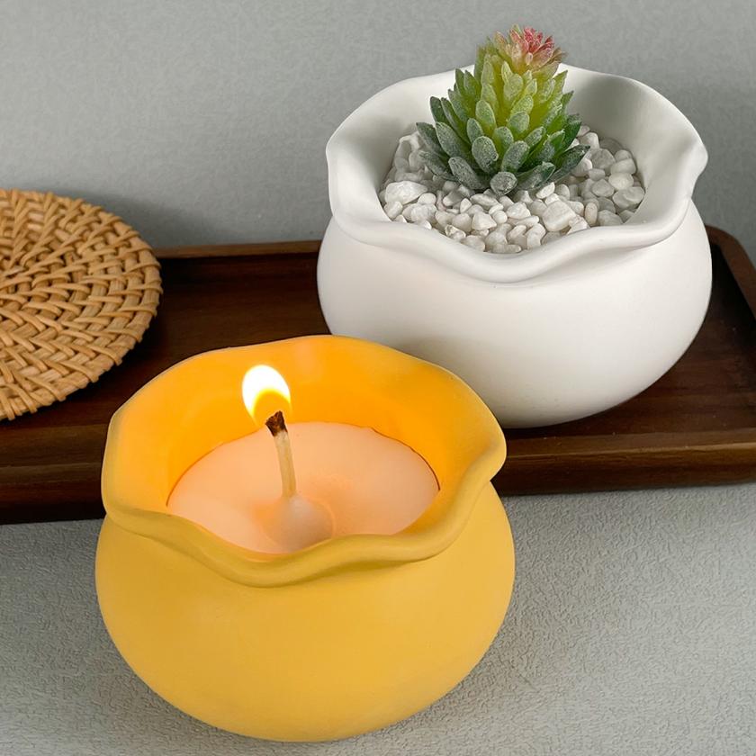 Candles | Fish Tank Candle Jar Silicone Mold Diy Succulent Flower Pot Vase Jewelry Storage Box Concrete Resin Plaster Mould Home Decor Candles Candles