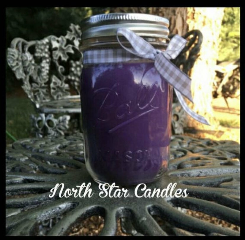 Candles | Lavender Soy Candle-Homemade Candles-Candles With Wicks-Mason Jar Candles-Purple-Scented Candles-Wedding Decorations-Gifts For Her-Spa Scent Candles Candles