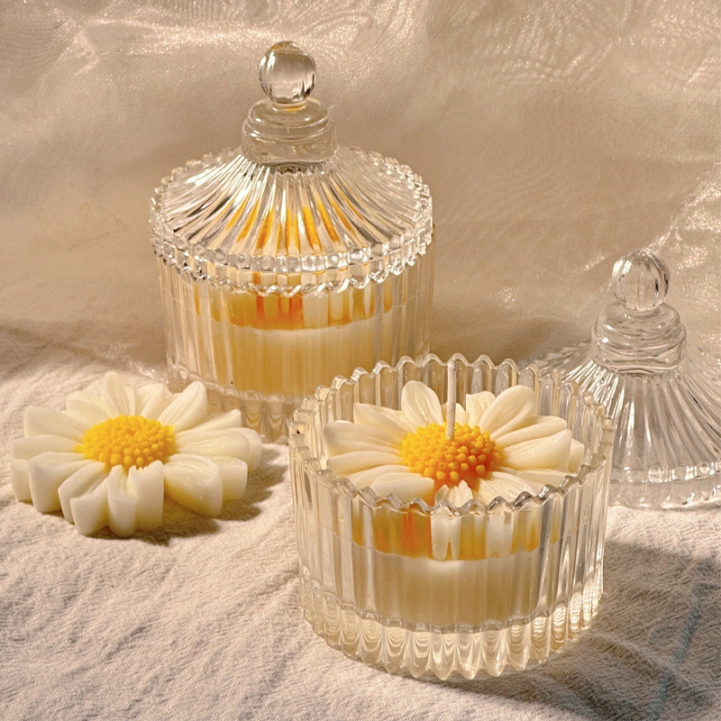 Candles | Light Luxury Sunflower Scented Candles In Glass Creative Birthday Candles Candles Accessories