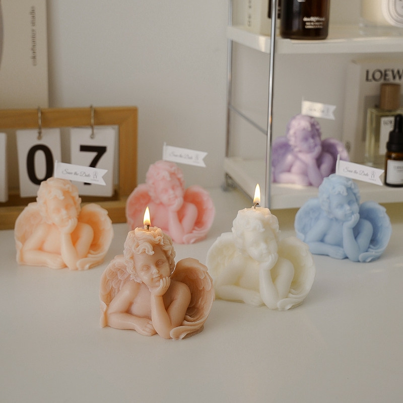 Candles | Little Angel Candles Cartoon Scented Candle Candles blue