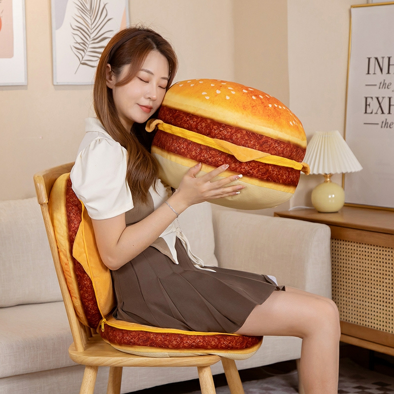 Cushion Covers | Funny 1Pc 40Cm Nice Simualtion Plush Food Bread Toast Hamburger Pillow Stuffed Food Toys Home Sofa Floor Cushion Cushion Covers Cushion Covers