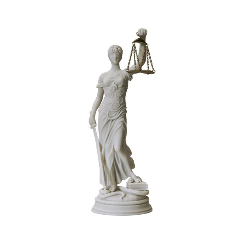 Decorative Items | 10.24" – Themis Goddess Statue – Blind Lady – Goddess Of Justice – Greek Handmade Alabaster Sculpture Decorative Items Decorative Items