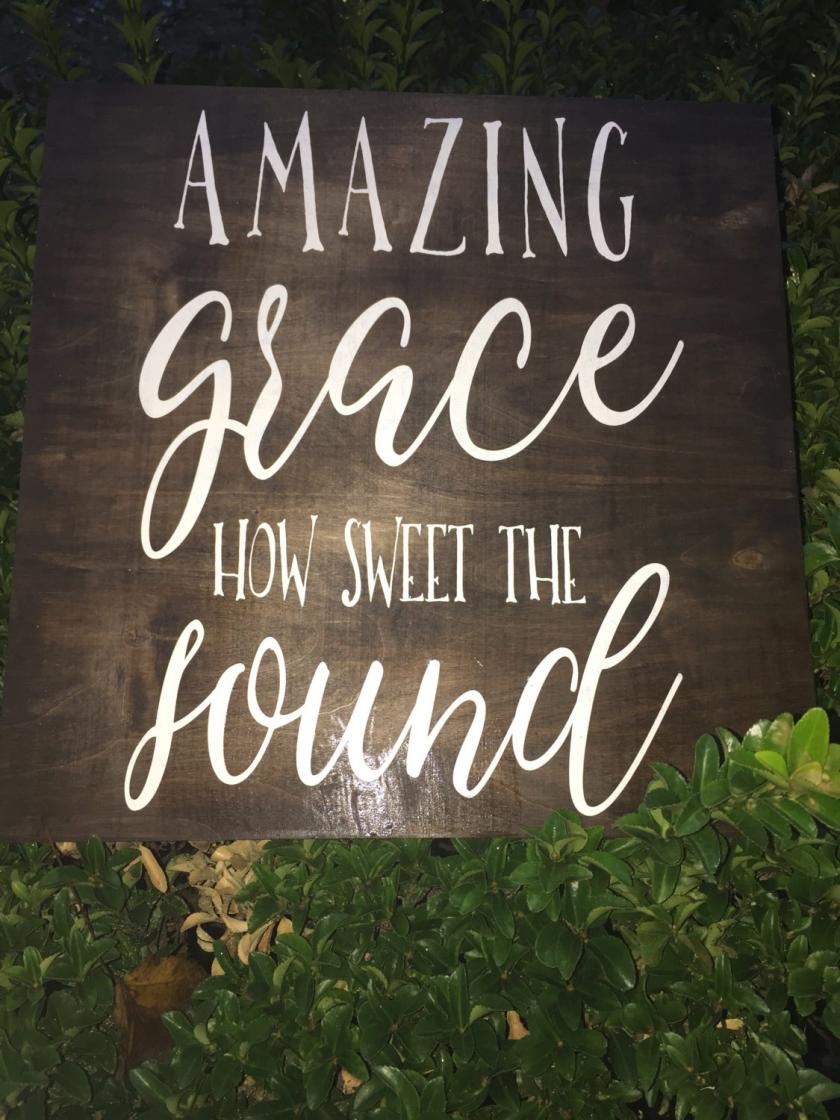 Decorative Items | Amazing Grace Hand Painted Wood Sign Decorative Items Decorative Items