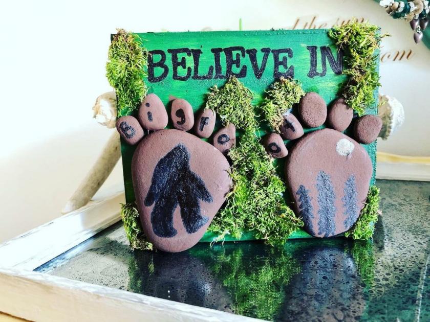 Decorative Items | Believe In Bigfoot Mixed Media Wood Sign Bigfoot Picture, Front Door, Wall Art, Sasquatch, Porch Sign, Crypto Art Cryptozoology Sign Decorative Items Decorative Items