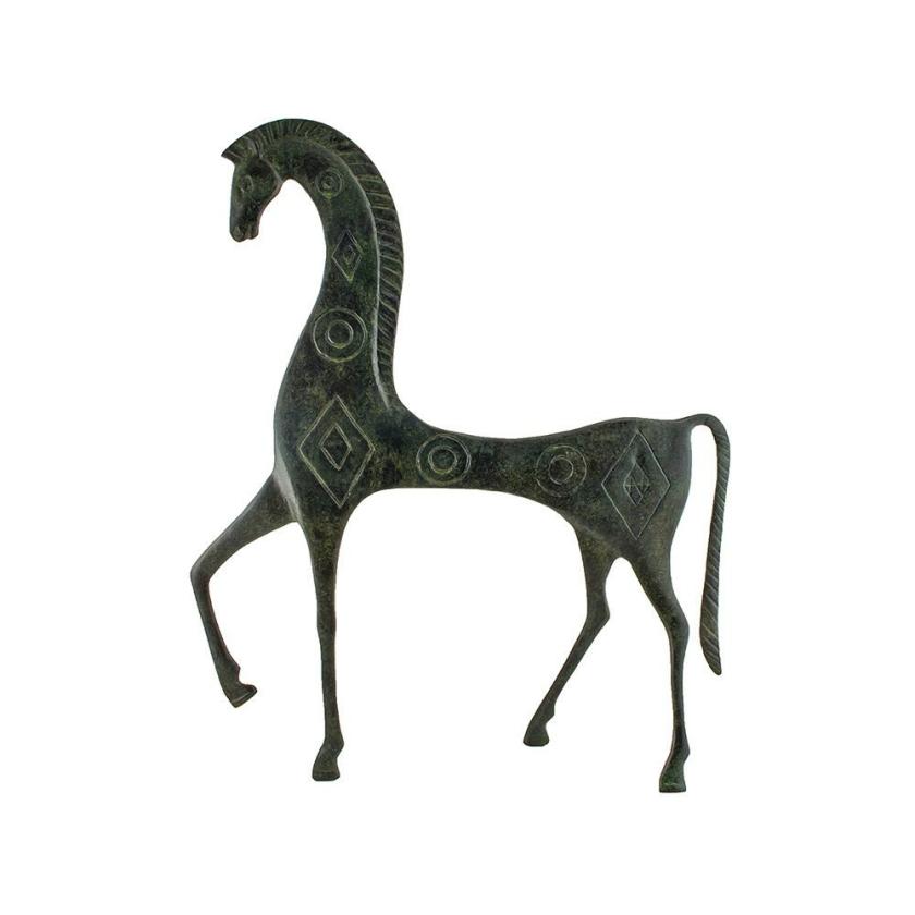 Decorative Items | Big Ancient Greek Horse With Bowed Head Sculpture Handmade Hand Painted Craft Statue 58Cm Decorative Items Decorative Items