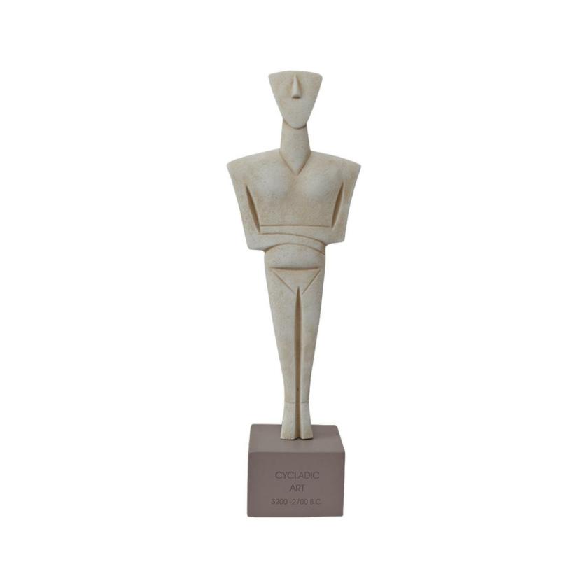 Decorative Items | Big Cycladic Male Statue Greek Handmade Alabaster Sculpture On Base 50Cm – 19.59 Decorative Items Decorative Items