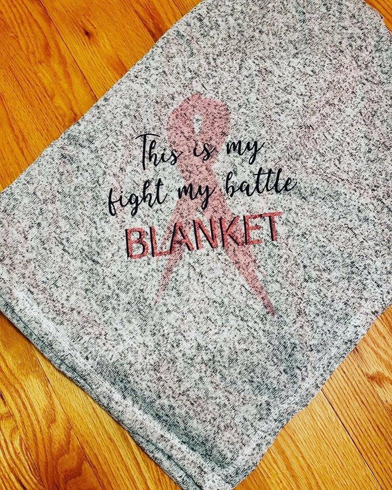 Decorative Items | Cancer Blanket.Fight. This Is My Fight My Battle Blanket. Cancer Sucks. Chemo Blanket. Survivor. Decorative Items Beige