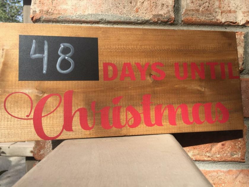 Decorative Items | Chalkboard Countdown To Christmas Hand Painted Wood Sign. Decorative Items Decorative Items