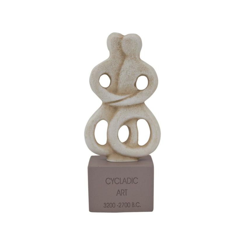 Decorative Items | Cycladic Twin Statue Greek Handmade Alabaster Sculpture 17Cm – 6.70" Decorative Items Decorative Items