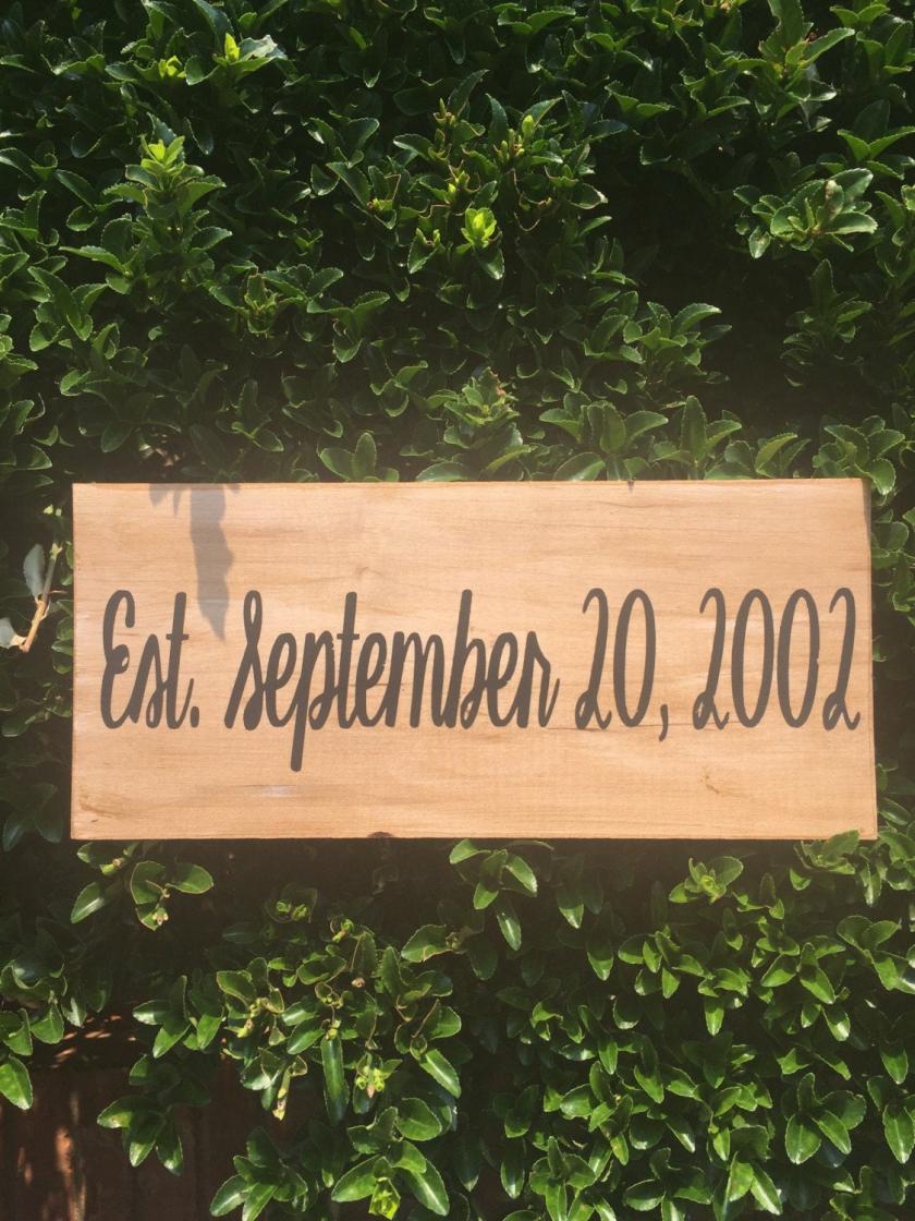 Decorative Items | Est. Date Hand Painted Wood Sign. Decorative Items Decorative Items