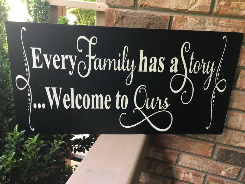 Decorative Items | Every Family Has A Story.. Hand Painted Wood Sign Decorative Items Decorative Items