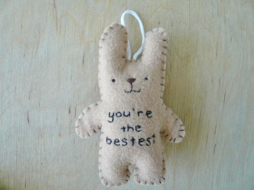 Decorative Items | Felt Animals – Funny Bunny – You’Re The Bestest Decorative Items Decorative Items