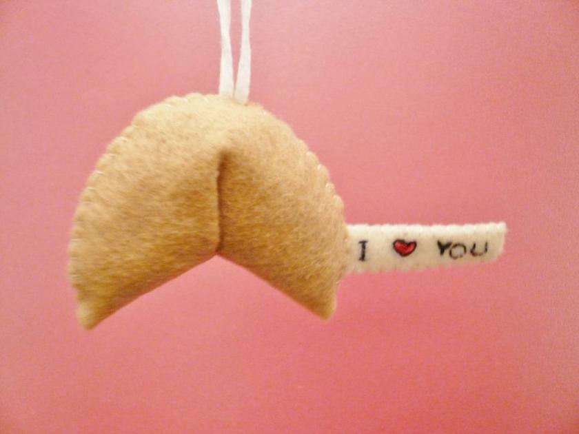 Decorative Items | Felt Ornament – Fortune Cookie Ornament – I Love You Decorative Items Decorative Items