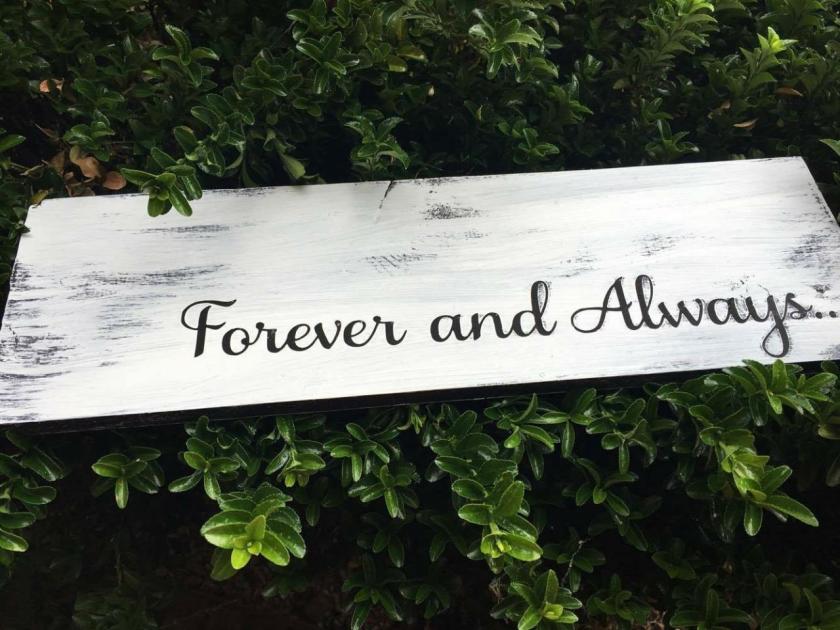 Decorative Items | Forever And Always Hand Painted Wood Sign Decorative Items Decorative Items