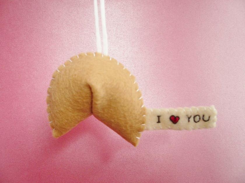 Decorative Items | Fortune Cookie Ornament I Heart You Decorative Items Decorative Items