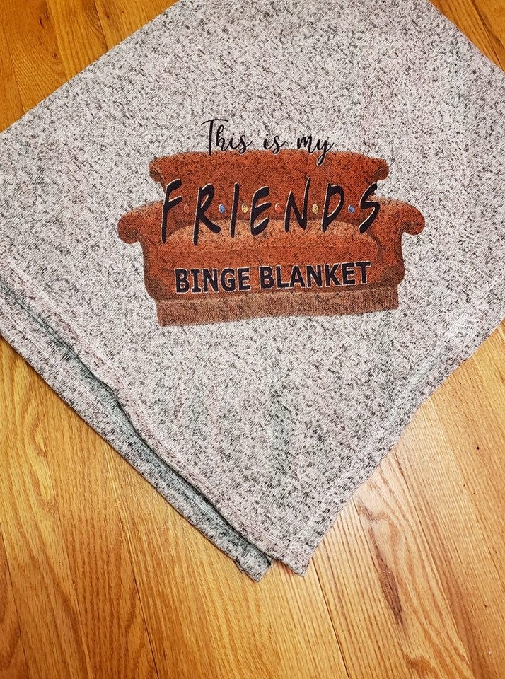 Decorative Items | Friends Fleece Blanket, This Is My Friends Binge Blanket, Friends. Friends Couch. Netflix Decorative Items Beige