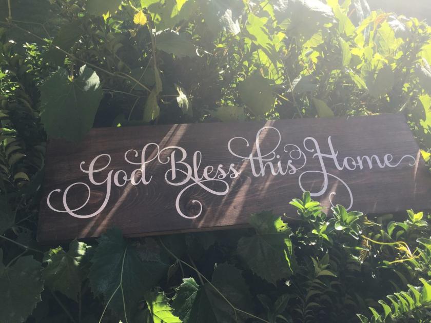 Decorative Items | God Bless This Home Hand Painted Wood Sign Decorative Items Decorative Items