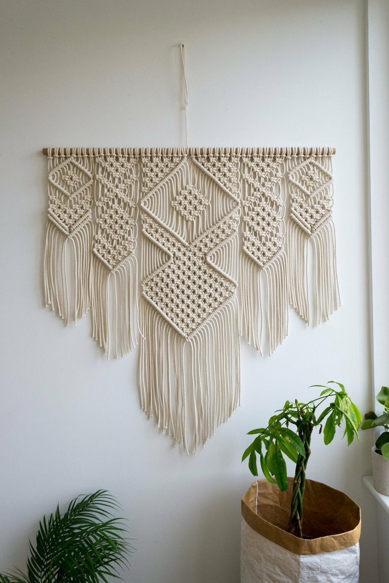 Decorative Items | Hand Woven Tapestry Bohemian Macrame Home Art Decoration Modern Simple Wall Hanging Background Decorative Items Decorative Items