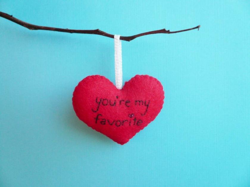 Decorative Items | Handmade Heart Ornament You’Re My Favorite Decorative Items Decorative Items