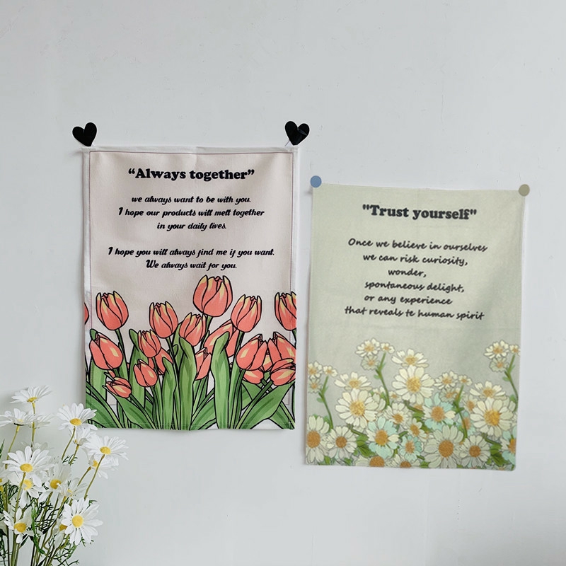 Decorative Items | Ins Hanging Fabric Tulip Printed Hung Cloth Children’s Bedroom Wall Tapestry Decorative Items Decorative Items