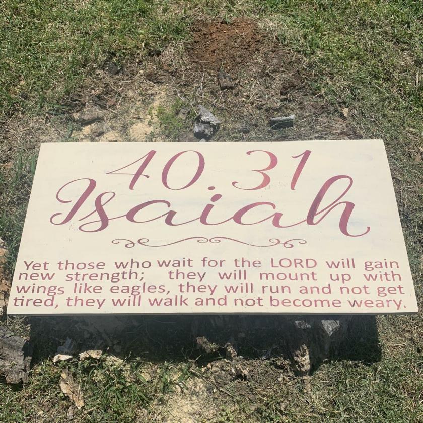 Decorative Items | Isaiah 40:31 12X24 Hand Painted Wood Sign Decorative Items Decorative Items