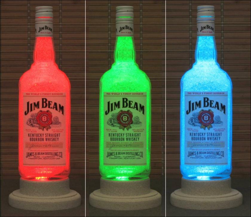 Decorative Items | Jim Beam Whiskey Color Changing Led Remote Controlled Eco Friendly Rgb Led Bottle Lamp/Bar Light / Intense Sparkle– Decorative Items Decorative Items