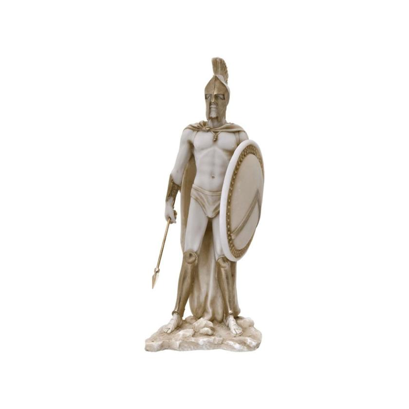 Decorative Items | Leonidas Sculpture – The King Of Spartan – Handmade Alabaster Statue 14 – 41Cm Decorative Items brown