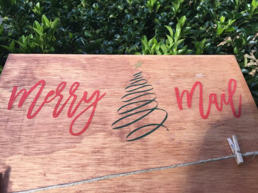 Decorative Items | Merry Mail Wood Sign. Christmas Card Holder. Hand Painted . 12X24 . Christmas Decor Decorative Items Decorative Items