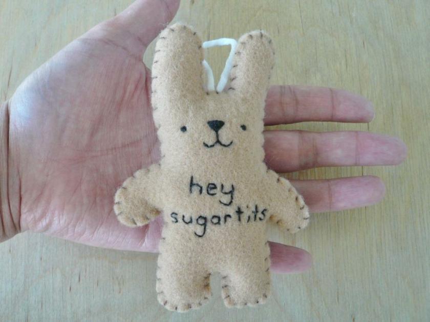 Decorative Items | Naughty Ornament – Hey Sugartits – Funny Bunny Decorative Items Decorative Items