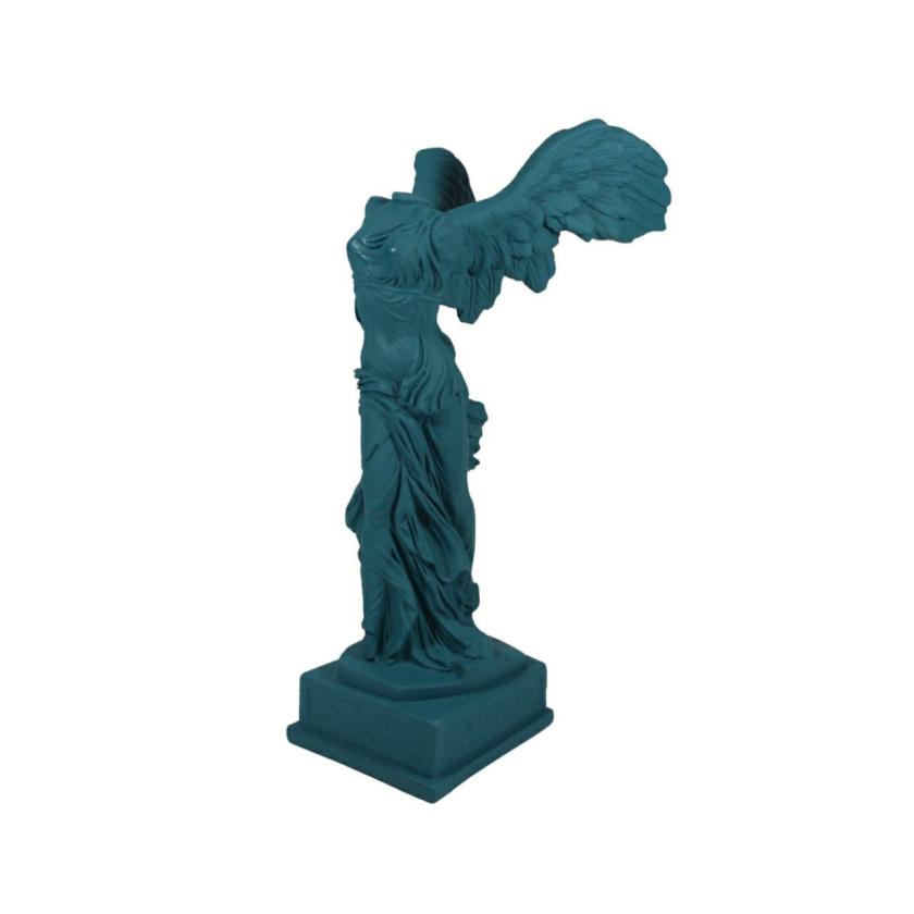 Decorative Items | Nike Winged Victory Of Samothrace Replica Louvre Museum Sculpture Handmade Statue 39Cm – Petrol Color Decorative Items Decorative Items