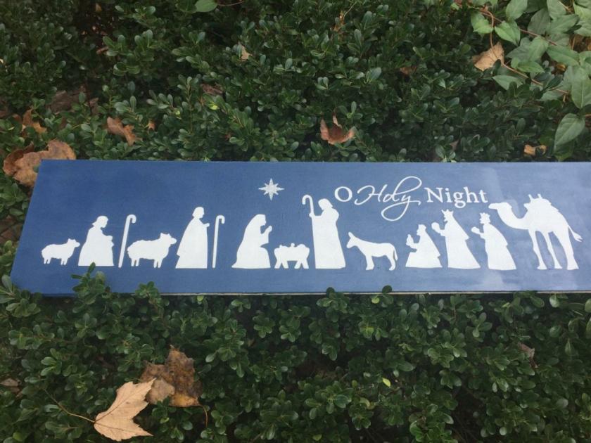 Decorative Items | O Holy Night Hand Painted Wood Sign Decorative Items Decorative Items