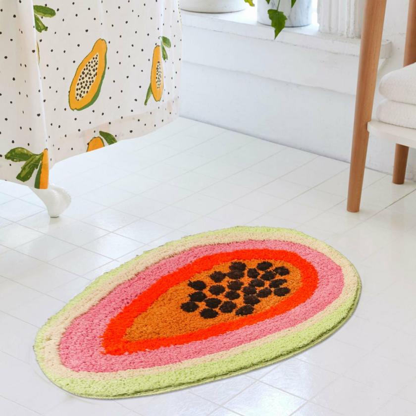 Decorative Items | Passion Fruit Shaped Rug Cartoon Bath Mat Area Carpet Non-Slip Bathroom Door Mat For Bathroom Kitchen For Kid’s Bedroom Decorative Items Decorative Items