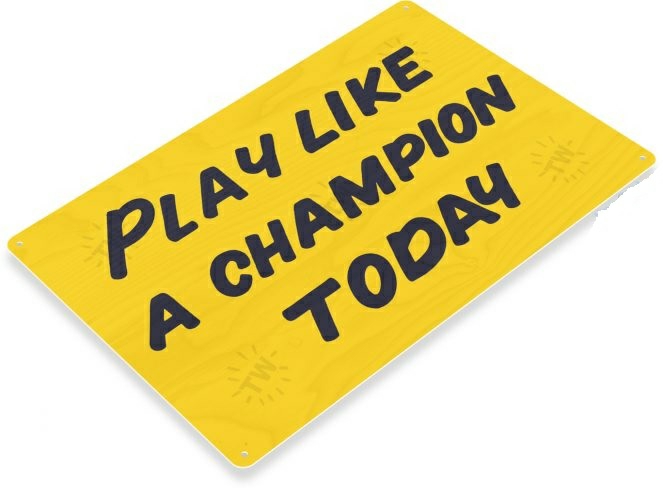 Decorative Items | Play-Like-A-Champion Sign Decorative Items Decorative Items