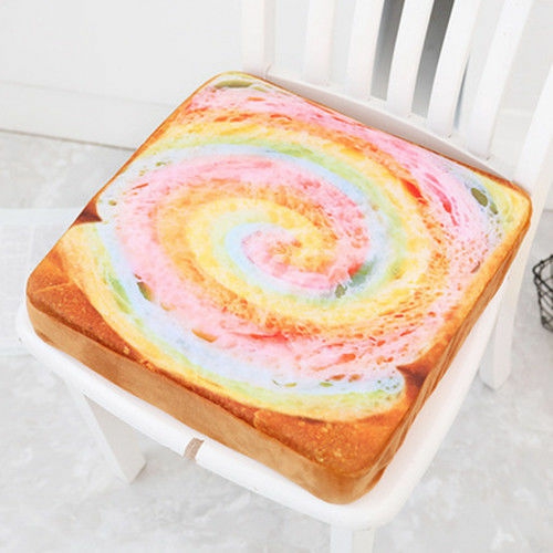 Decorative Items | Simulation Bread Cushion Toast Slice Ass Office Cushion Lovely Sleeping Pillow Student Thickened Plush Cushion Pet Sleeping Cushion-Rainbow Cake Decorative Items Decorative Items