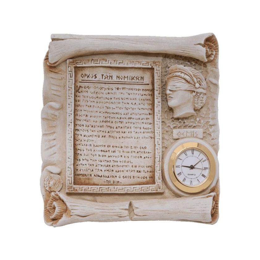 Decorative Items | Themis Goddess Oath Clock Sculpture – Greek Handmade Alabaster 14Cm Decorative Items Decorative Items