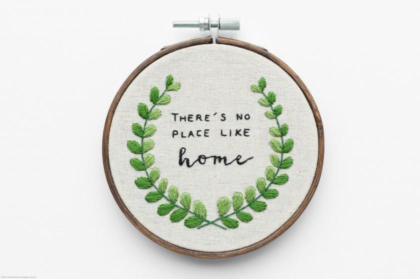 Decorative Items | There’s No Place Like Home Embroidery Hoop Art | Housewarming Welcome Home Handmade Home Decor Christmas Wedding Unique Gift Decorative Items Decorative Items