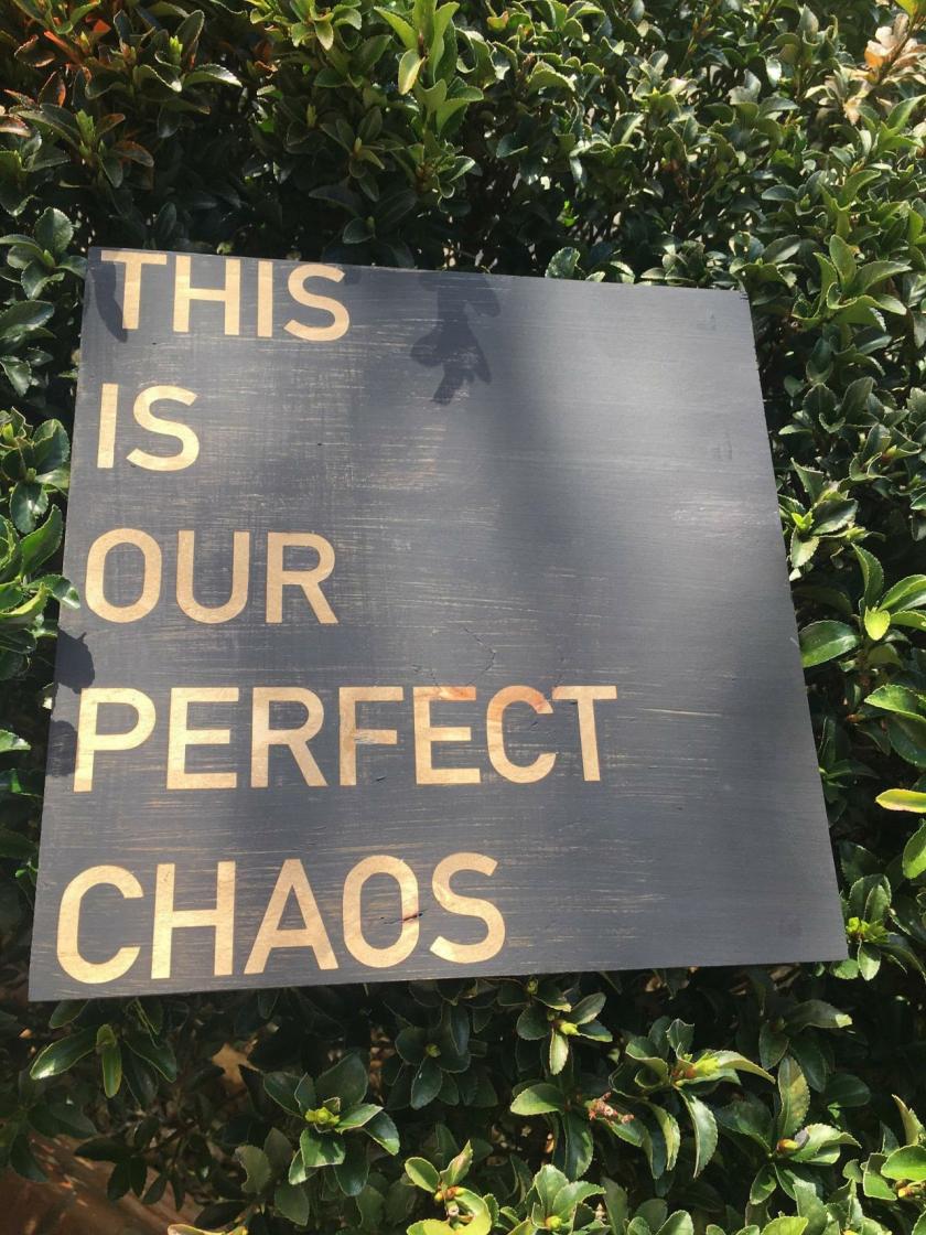 Decorative Items | This Is Our Perfect Chaos 12X12 Hand Painted Wood Sign Decorative Items Decorative Items