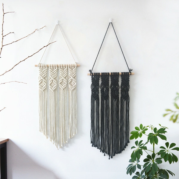 Decorative Items | Woven Macrame Wall Hanging Tapestry Decorative Items Beige