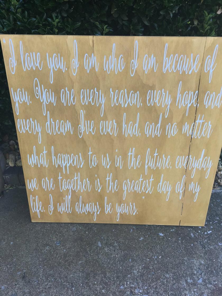 Decorative Items | You Are Every Reason, Every Hope And Every Dream 24X24 Hand Painted Wood Sign Decorative Items Decorative Items