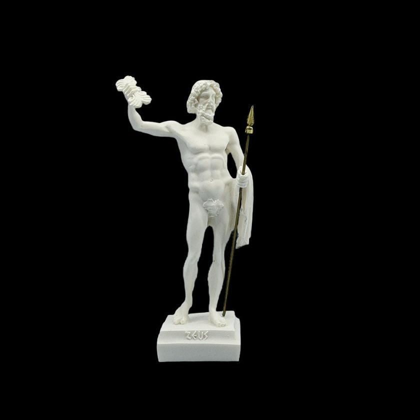 Decorative Items | Zeus Jupiter Sculpture Greek Roman Mythology God Marble Handmade Figurine Classical Craft Statue 24Cm – 9.45 Inches Decorative Items Decorative Items