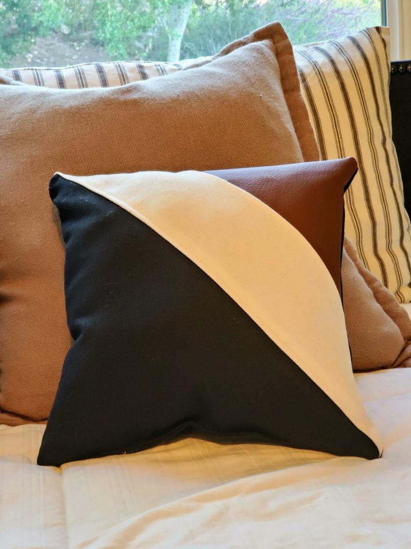 Decorative Pillows | Art Deco Mini Bed/Couch/Chair Pillow, Black, White, Brown, Colorblock, Geometric, Hip, Modern Decorative Pillows Decorative Pillows