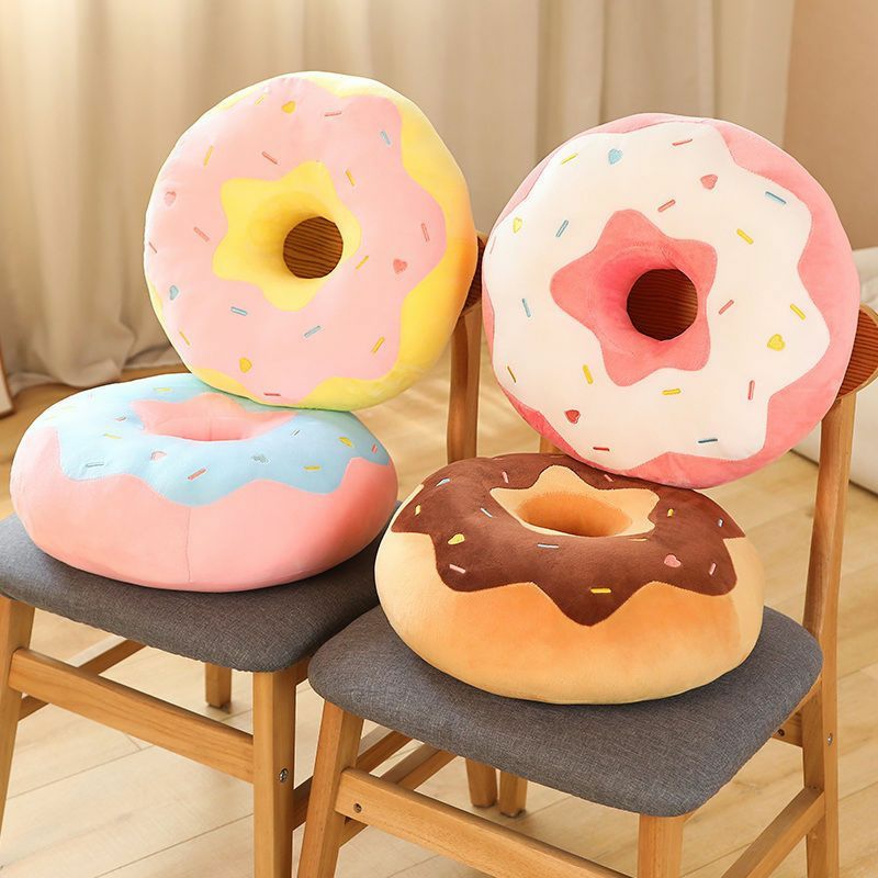 Decorative Pillows | Doughnut Pillow Cute Colorful Cushion Girl Boy Kids Room Aesthetics Gift Decorative Pillows blue