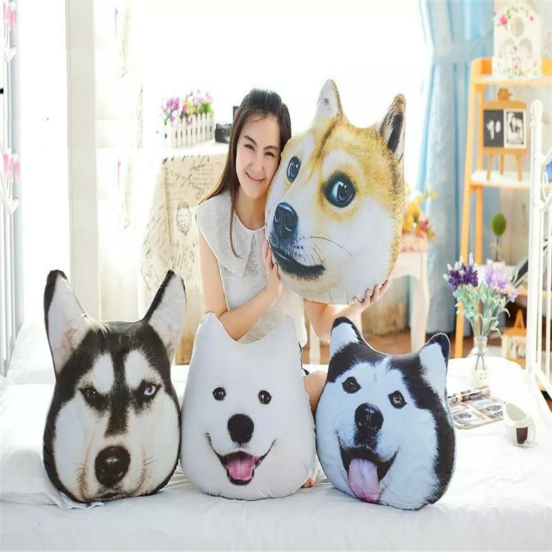 Decorative Pillows | Plush 3D Printed Samoyed Husky Doge Dog Throw Pillow Alaska Dog Cushion Decorative Pillows Decorative Pillows