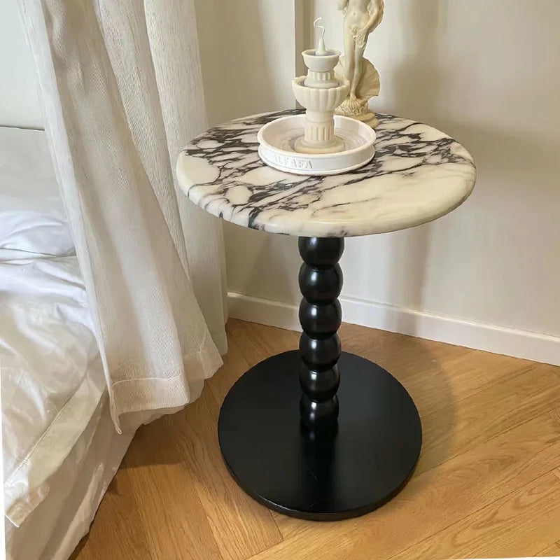 Furniture | Elegant Round Marble Top Side Table Furniture A-40cm