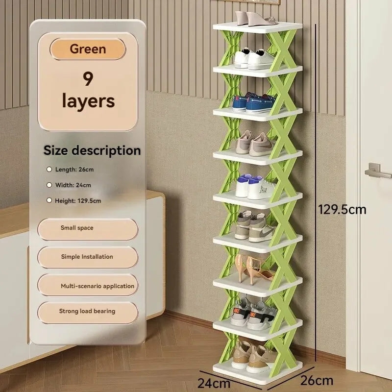 Furniture | Green 9-Layer Space-Saving Shoe Storage Rack Furniture Furniture